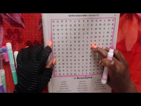 BIG PRINT WORD SEARCH ASMR CHEWING GUM