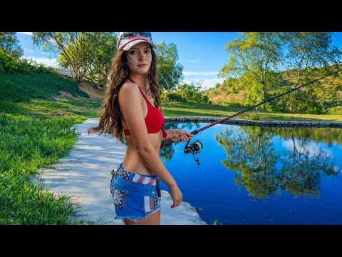 ASMR Girl Fishing Alone (Peaceful Lake Sounds, No Talking
