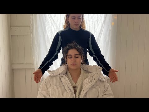 ASMR Light Touch Energy Clearing with Crunchy Fabric Sounds 