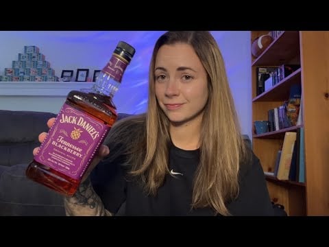 ASMR | Jack Daniels Blackberry Whiskey Review & Tasting 🥃🖤