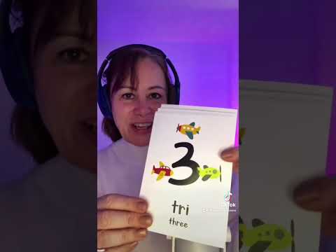 ASMR Whispered Welsh Accent: Counting Flash Cards 1-10