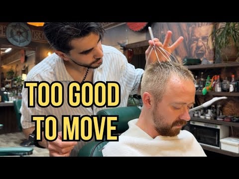 Silent. Slow. Way too satisfying.| No talking Barber Massage