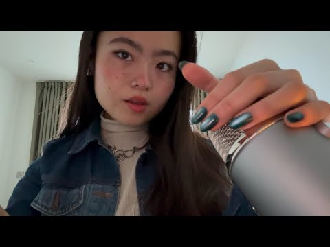 ASMR Fabric Scratching & Mic Massage｡˚✩ rambling, tapping & more