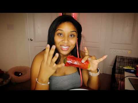 [ASMR] Fruit Rollup Pickle Eating | With Crunchy Sounds 🍬🥒🍴