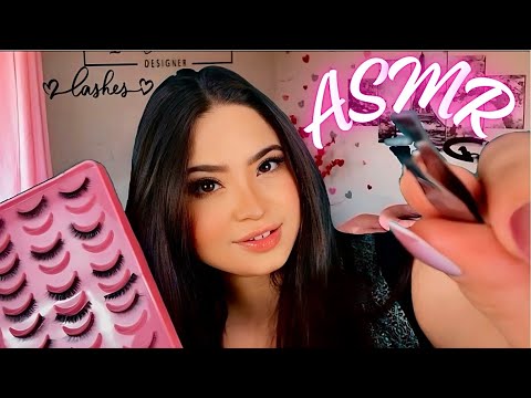 ASMR:FAZENDO SUA EXTENSÃO DE CÍLIOS MAS VOCÊ É MIMHA PRIMEIRA CLIENTE!