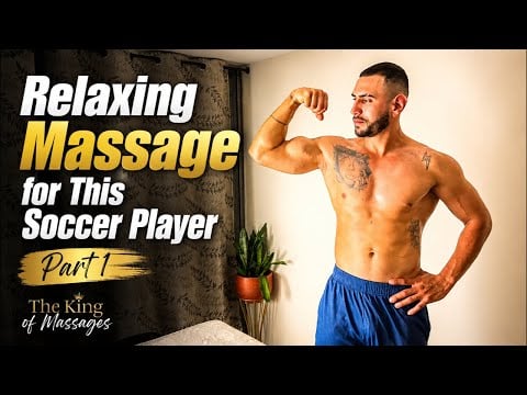 Relaxing Massage For This soccer player . First Part 🔴live🔴