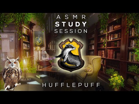 Hufflepuff 🌻 Study Session 📚 ASMR ⋄ Hogwarts ⚡ Harry Potter Inspired Ambience ⋄ Soundscape