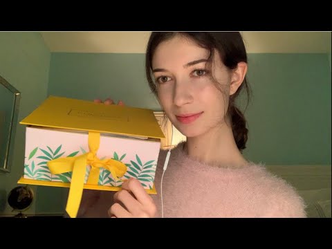 ASMR Lofi | soft spoken ramble & gift opening (tapping, tracing)