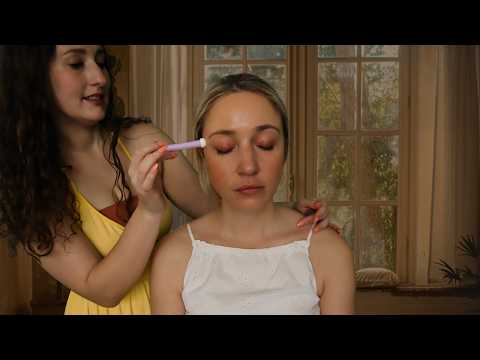 back & shoulder massage on a real person 🌻 soft spoken asmr
