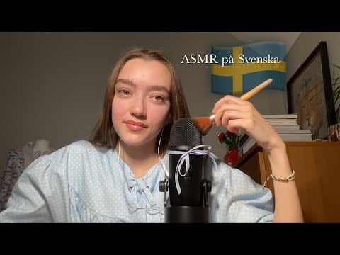 ASMR på Svenska| Learning Swedish| The parts of the body| Clicky Whispers & Mic Brushing