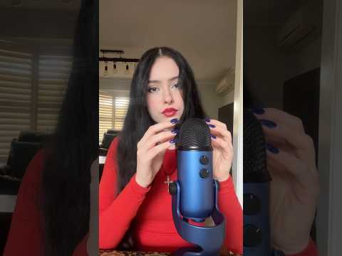 ASMR mouth sounds & mic scratching 🍎 #asmr #mouthsounds #micscratching