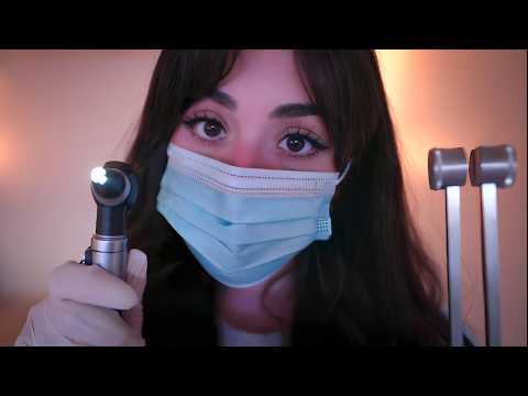 ASMR | Fast Ear Exam for Sleep (Glove sounds, Otoscope, Tuning Fork) ✨💤