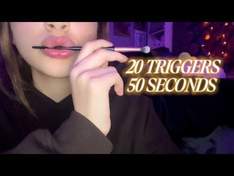 ASMR | 20 TRIGGERS 50 SECONDS 🤍✨