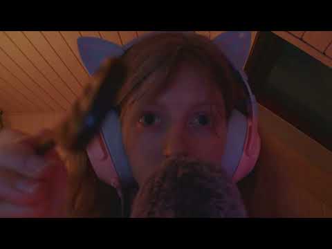 (asmr) mic brushing + spoon