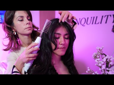 ASMR Head Spa Sleep Therapy | High Frequency Comb, Meridian Massage, Tingling Water Treatment
