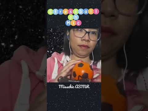ASMR FAST AGGRESSIVE STRESS BALL ON MIC TAPPING 🥎 #asmrfastandaggressive #asmrfasttapping #shorts