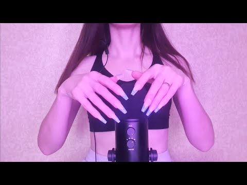 ASMR Mic Scratching - Brain Scratching | No Talking for Sleep with Long Nails 3H