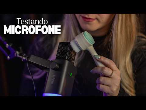 ASMR | TESTANDO MICROFONE FIFINE AM8 | SONS DE OBJETOS | ASMR PRA QUEM NÃO TEM FONE | SUSSURROS