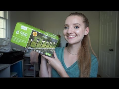 [ASMR] LOFI : Unboxing Solar Lights -Tapping, Crinkles, Peeling, White Noise - Soft Spoken