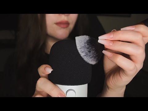ASMR Mic Brushing on Foam Cover ⏾⋆.˚