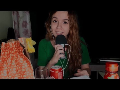 ASMR comendo CACHORRO QUENTE PRENSADO! eating sounds