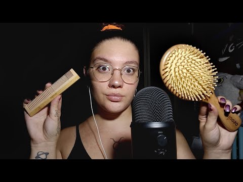 SPAZZOLA e PETTINE in BAMBOO (Tapping & Scratching) 😴💜 | ASMR ITA