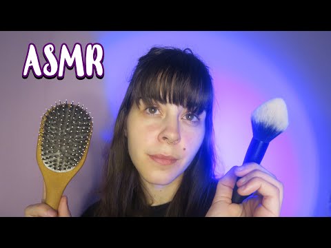 ASMR for when you're sad comforting you ( face brushing, hair brushing, softly singing to you) 💖