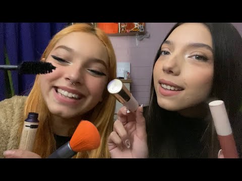 ASMR TE MAQUILLO CON MI HERMANA| DUERME EN SEGUNDOS| SOFIWI