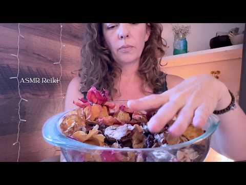 ASMR Reiki 🪶 Feathers, Florals & Aura Fluffing for Deep Sleep 🥀