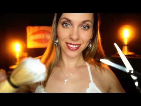 ASMR 3 Hours 💈 Sleep Inducing Barbershop Haircut, Shave, Massage, Roleplay,  Personal Attention