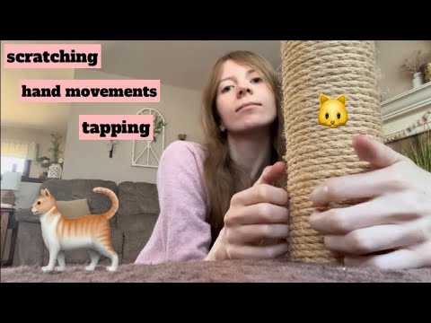 asmr with my cat’s scratching post! (lofi)