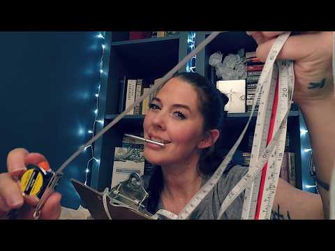 ASMR- Up Close Measuring (Writing Sounds, Inaudible, Counting)📏
