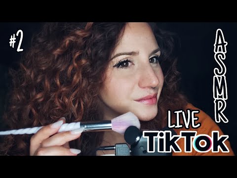 🔴Live #tiktok ASMR ita: mouth sounds, brushing, hand movements, inaudibile, lipgloss, tapping 💓