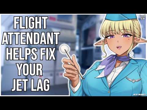 3DIO ASMR | Flight Attendant Coworker Helps your Jetlag ✈️🌎| Rambles & Fluffy Ear Picks