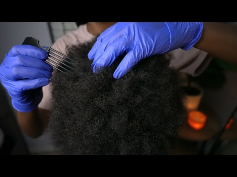 ASMR Pure Scalp Scratching on Type 4 Hair (no talking)