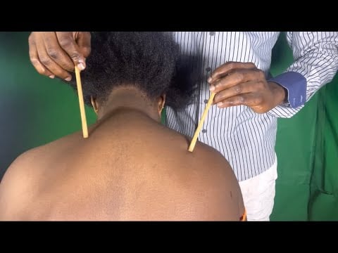 Asmr relaxing back massage.