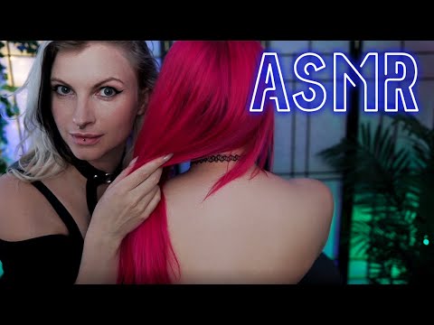 ASMR Hair play brushing scalp massage @Candy Valentina  , No talking