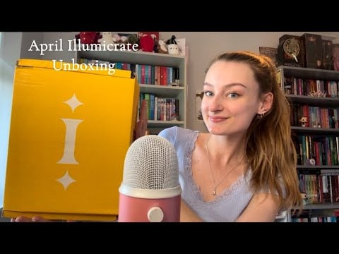 ASMR Illumicrate Unboxing Trigger Assortment (April) (tapping, scratching, book and fabric sounds)