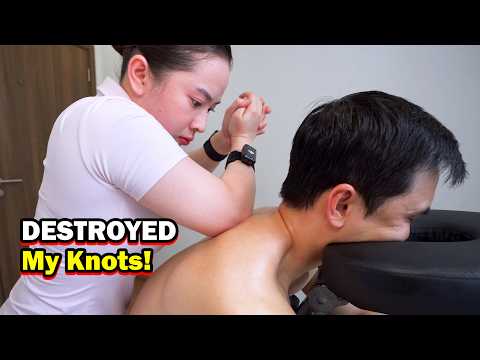 ASMR 🔥 DESTROYED My Knots! Deep Tissue Neck & Shoulder Massage Melted My Tension