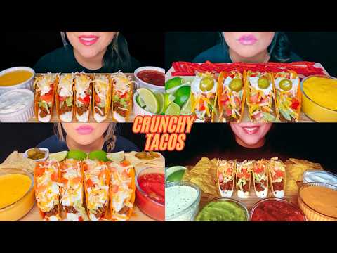 ASMR HOMEMADE CHEESY CRUNCHY TACOS MUKBANG | COMPILATION (NO TALKING)