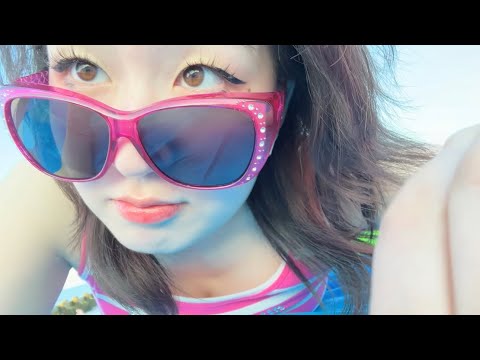 Quick ASMR at the BEACH!! 🏖️🌺 lofi tingles for my 22nd Birthday!!