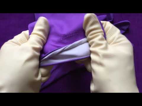 RUBBER GLOVES დ PURPER  & IVORY WHITE დ COLORFUL LAYERING🤍💜  [[ASMR]]