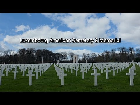 Walking through Luxembourg American Cemetery and Memorial WWII (ASMR)