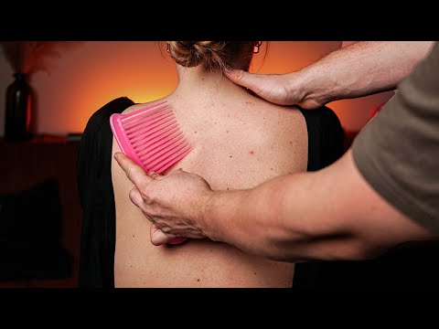 Melt Your Stress: ASMR Back Massage & Hair Brushing (No Talking)