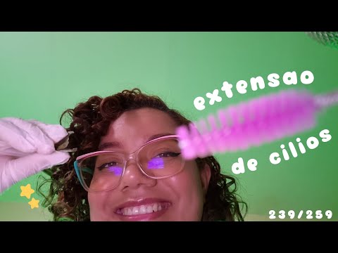 ASMR FAZENDO SUA EXTENSÃO DE CÍLIOS 🤩💕
