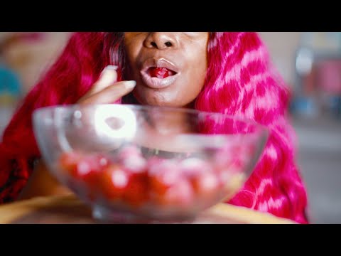 Frozen Sweet Grapes ASMR Eating Sounds