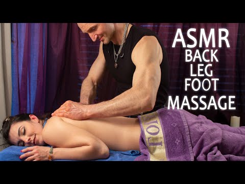 ASMR Relaxing Back, Leg and Foot Massage