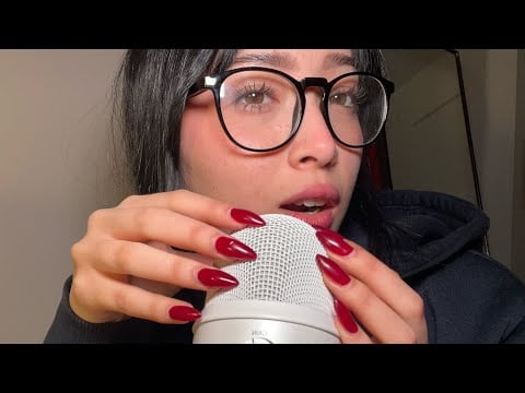 ASMR Close Whispers with Gentle Mic Scratching 🧸