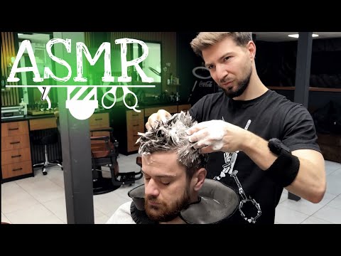 You’ve Never Seen This Before! Next-Level Head Massage in a Barber Chair 💦