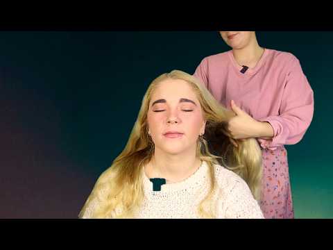 Unintentional ASMR - Soft Spoken Hair Brushing on a Real Person with Real Rain Sounds